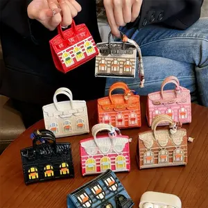 Mini Platinum Bag Small House Decoration Cute Creative Car Key Decoration Earphone Bag Mouth Red Envelope