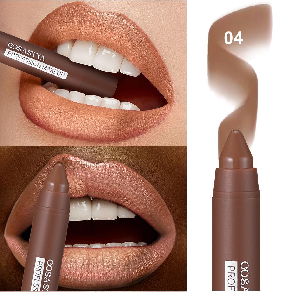 4Colors lip combo  -Waterproof, Intensely Pigmentedfor All Light Beige Types -Chocolate ColorPerfect Makeup Gift for Women -Lasting Waterproof  tint  -Lasting Matte Set Matte Long-Lasting lipstick Contouring  Creamy Matte Lipstick lippie lys lip gloss
