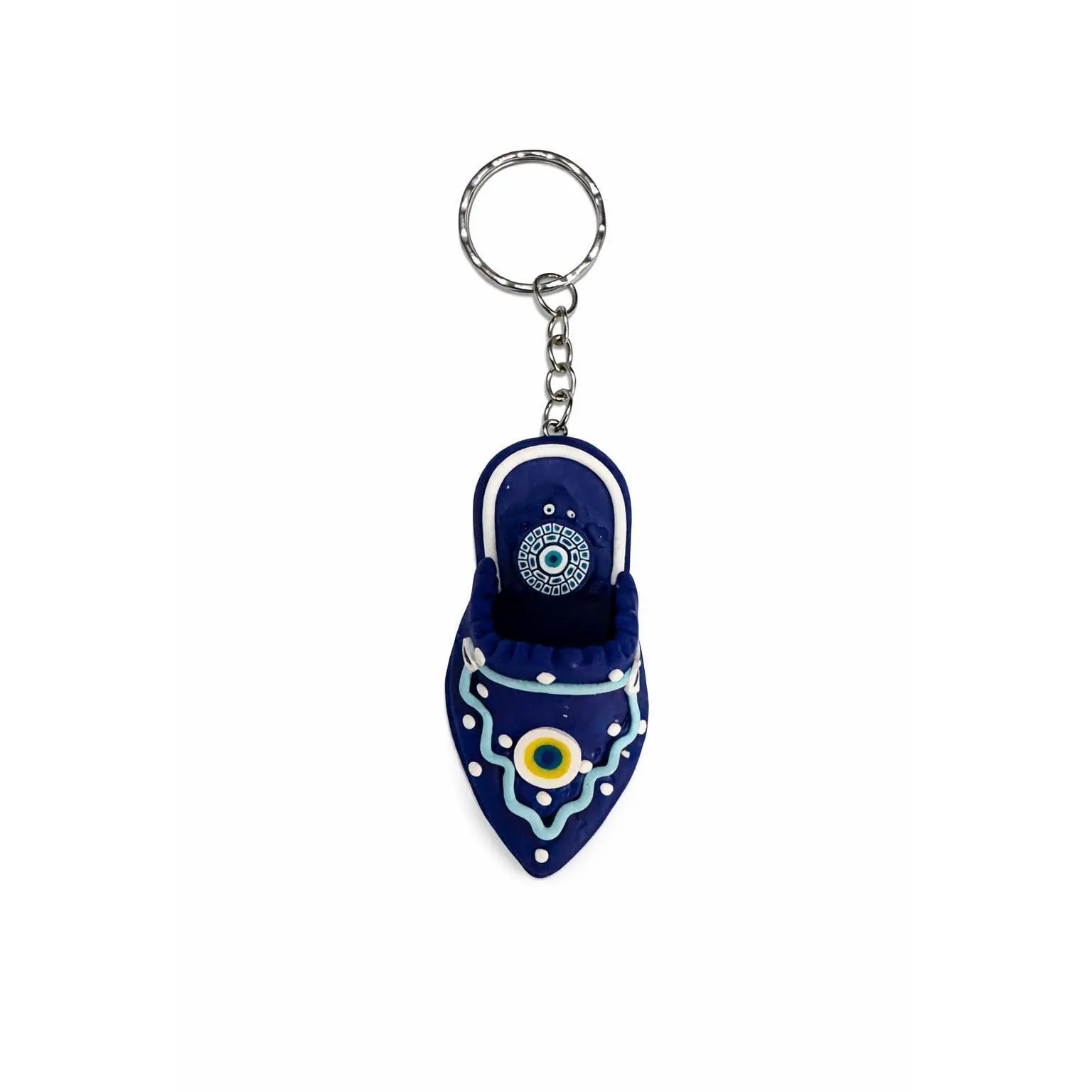 Treasures Of Morocco Moroccan Handmade Key Chain – Authentic Artisan Keychain, Traditional North African Craft,Evil Eye Handmade Key Ring, Protective Symbol Charm, Cultural