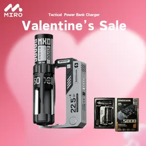 【MXD】Miro 21700 Tactical Replaceable Battery Module Power Bank Charger – Compact and Portable – Travel, Outdoor Adventures, Emergency Power, On-the-Go Charging, Ideal Gift for Campers, Hikers & Tech Enthusiasts