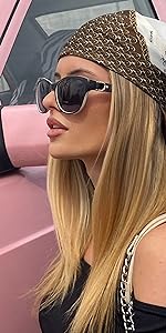 LVIOE Cat Eyes Sunglasses for Women, Polarized Oversized Fashion Vintage Eyewear for Driving Fishing - 99.99% UV Protection