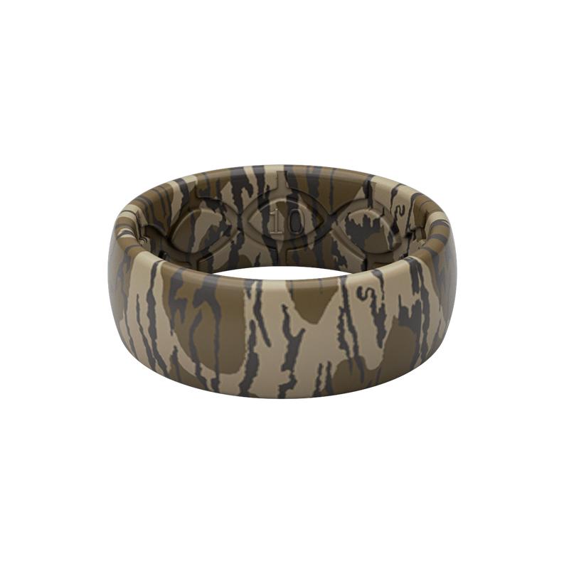 Groove Life x Mossy Oak Ring - Bottomland Camo Silicone Ring | Breathable, Comfortable, Camouflage Rubber Wedding Rings for Men, Men's Jewelry, Accessory, Limited Lifetime Warranty