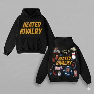 Heated Rivalry Hollanov 2481 Washed Hoodie – Two-Sided Vintage Romance Hockey Graphic Hoodie, Oversized Streetwear Pullover, Y2K Aesthetic Fan-Inspired Gift for Men & Women