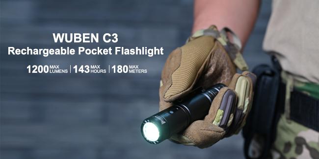 WUBEN C3 1200 Lumens EDC Portable Outdoor Flashlight with Strobe, USB-C Rechargeable, 6 Modes, Long Battery Life, Waterproof – Perfect for Camping, Emergencies, Hiking, Outdoor Use, TiktokShopBlackFriday WUBEN C3 1200 Lumens EDC Portable Outdoor Flashlight with Strobe, USB-C Rechargeable, 6 Modes, Long Battery Life, Waterproof – Perfect for Camping, Emergencies, Hiking, Outdoor Use, TiktokShopBlackFriday