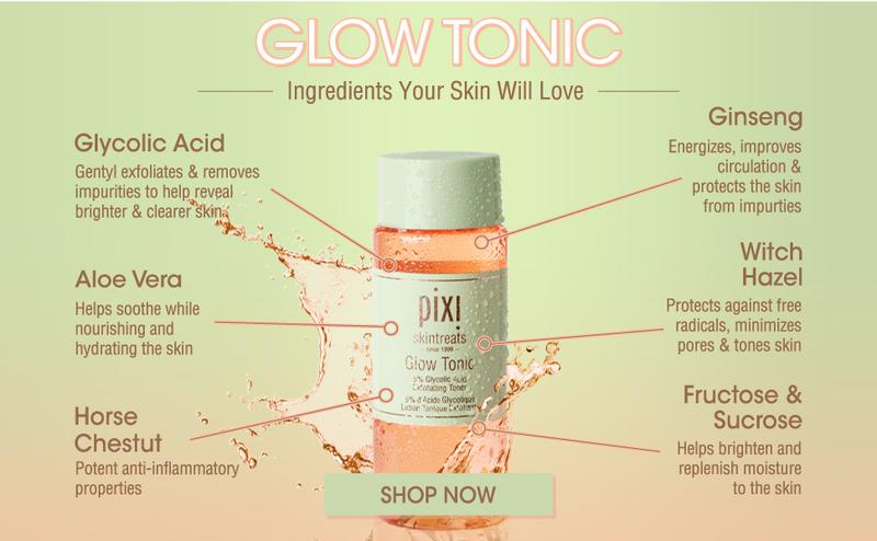 Pixi Glow Tonic 100ml - Exfoliating Toner with Aloe Vera & Glycolic Acid