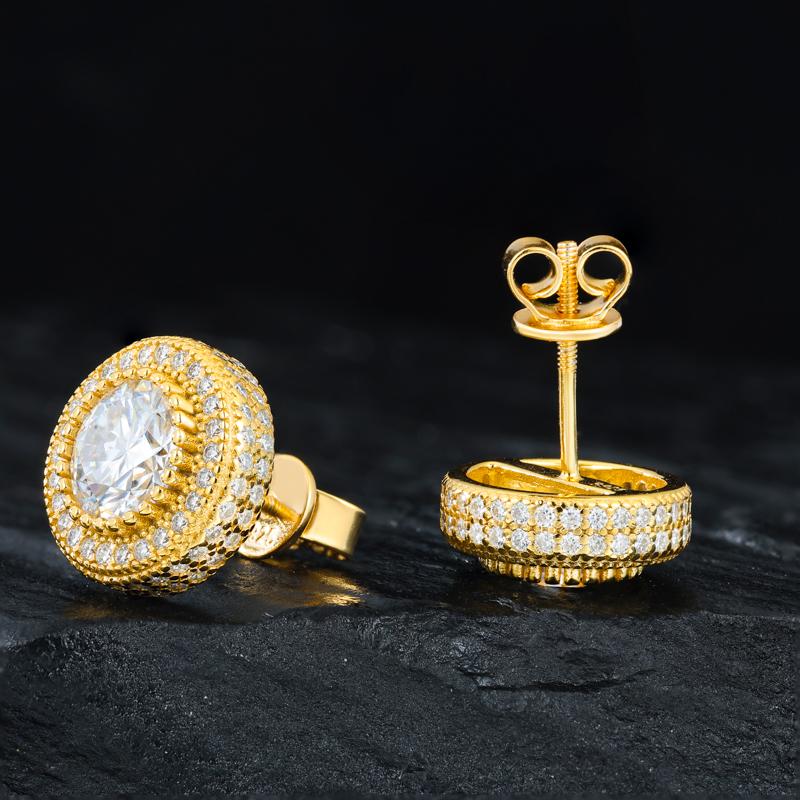 UCCIYO S925 Sterling Silver Moissanite Screw Stud Earrings D Color VVS1  Moissanite For Women Men Jewelry Prefect Brithday Mother'sDay Gifts[N3E10]