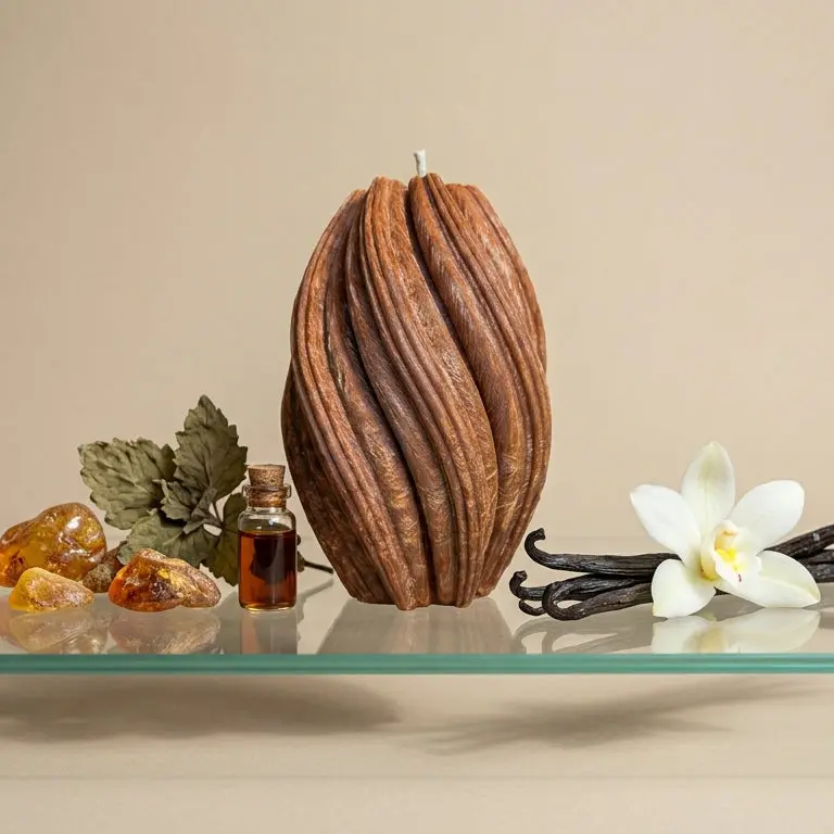 Fusion Sculptural Candle • Noble Wood & Cedarwood (Large)