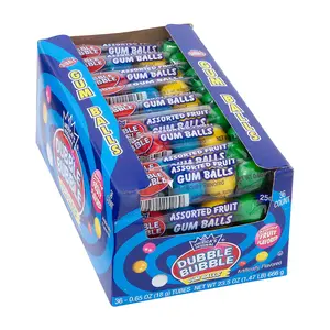 Dubble Bubble Assorted Fruit Gumballs – 144 Count Box, Assorted Flavors