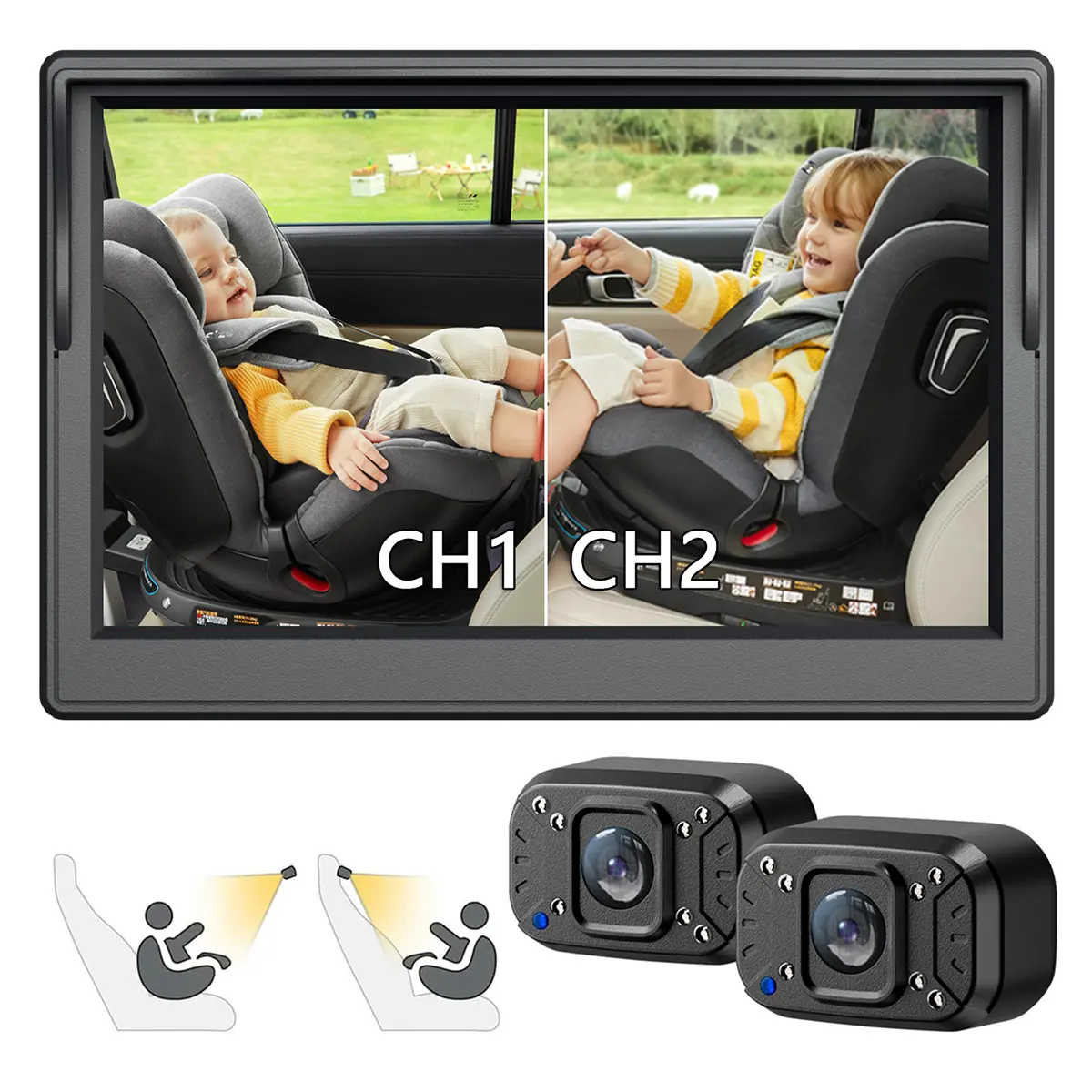 5'' Dual Baby Car Camera