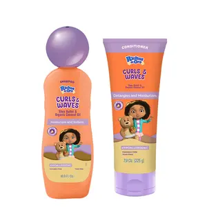 Ricitos de Oro Curls & Waves Kids Shampoo & Conditioner Set – Curly Hair Care with Shea Butter & Coconut Oil