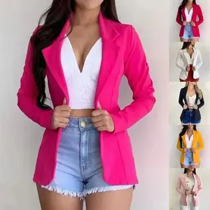 Women'S Blazer 2025 Formal Blazer Women'S Office Work Set Pocket Jacket Coat Loose Women'S Wear Blouse Breathable