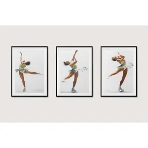 [UNFRAMED] Alysa Liu Figure Skating Portrait, Motion Blur Ice Spin Feature, Gicle Style Wall Art Print, Gift for Figure Skating Fan