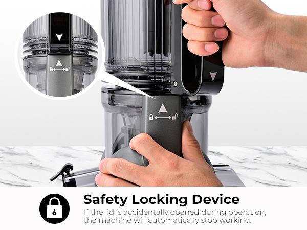 SUSTEAS Slow Juicer for Greens & Hard Vegetables – 4X More Juice Than Fast Juicers, Low Heat & Noise Juicermachine