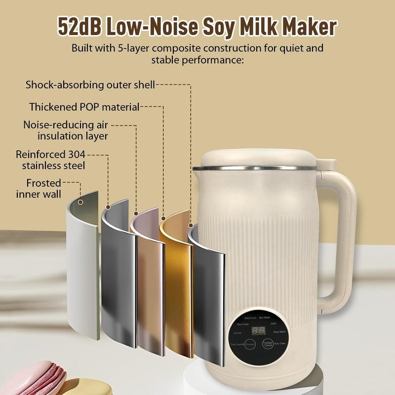 8-in-1 Multifunctional Nut Milk & Coffee Maker 32oz Auto Clean Delay Start Keep Warm Stainless Steel Black/White Kitchen Appliance Christmas Gift 8-in-1 Multifunctional Nut Milk & Coffee Maker 32oz Auto Clean Delay Start Keep Warm Stainless Steel Black/White Kitchen Appliance Christmas Gift