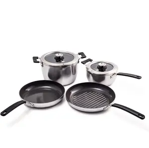 GreenPan Levels Stackable Hard Anodized Healthy Ceramic Nonstick, 6 Piece Pots and Pans Cookware Set PFAS-Free, Dishwasher Safe, Black