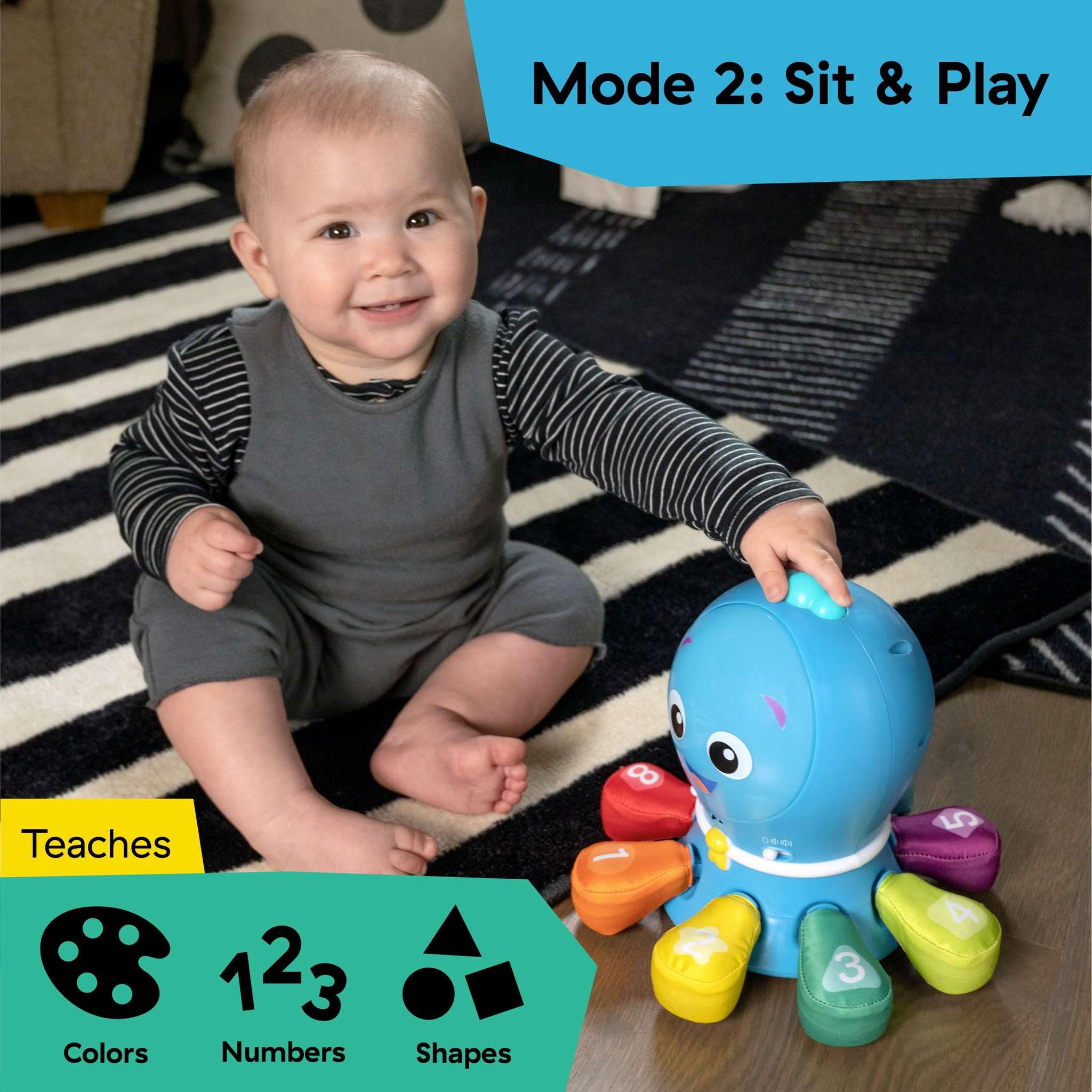 BABY EINSTEIN Baby Einstein Go Opus Go 4-in-1 Crawl & Chase Pal - Interactive Sensory Toy for Infants with 4 Modes of Learning and Fun