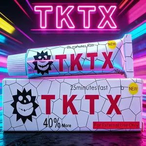 TKTX Numbing Cream (10 g per bottle), fast-acting pain relief cream for tattoos, hair removal, and microneedling treatments, provides long-lasting numbness