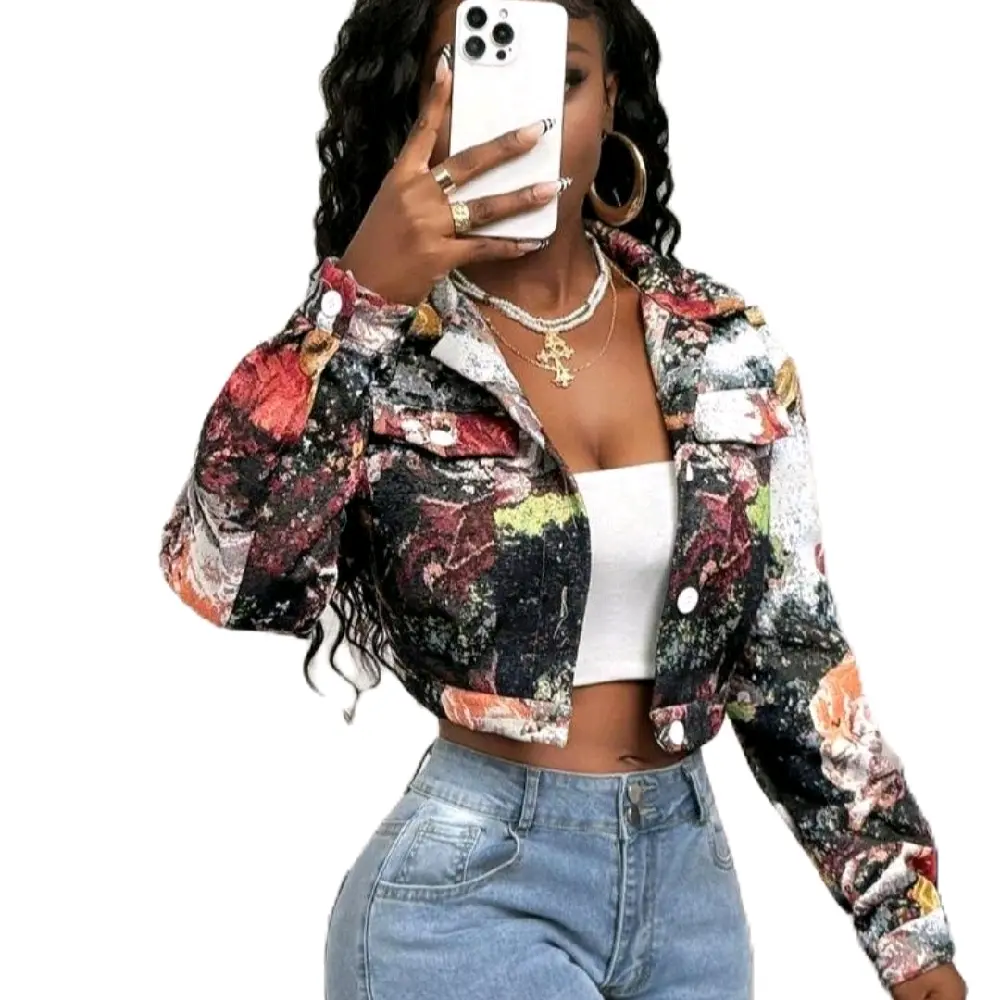 Jacquard Crop Top Jacket Jacquard Crop Top Jacket