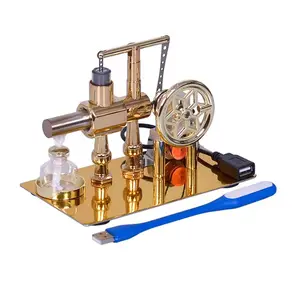 Low-Temp Stirling Engine Mini Model - Metal Alloy Desktop Decor, Educational Science Experiment Kit for Students, Perfect Holiday Gift