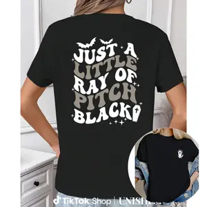 Halloween Witchy Tee – Funny Pitch Black Goth Shirt for Fall