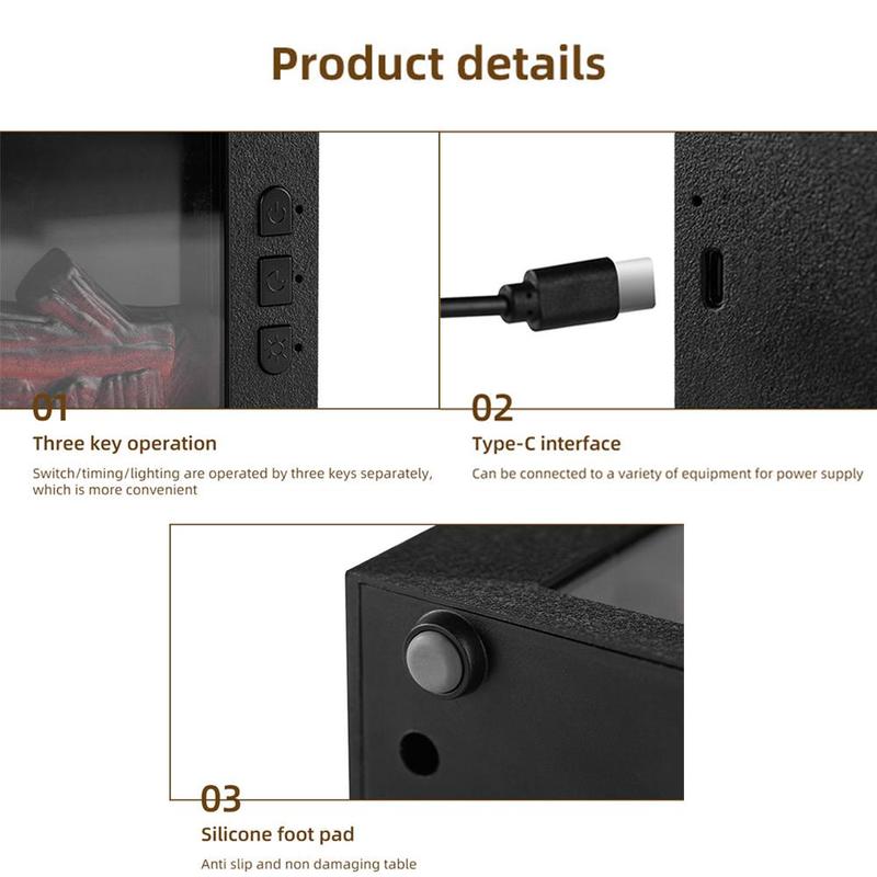 Upgraded 300ml Fireplace Diffuser Essential Oil 7 Colorful Large Flame Fire Humidifier Changing Aroma Diffuser for Aromatherapy Yoga Room Bedroom, Room, Office, Home with Remote Timer and Auto Off