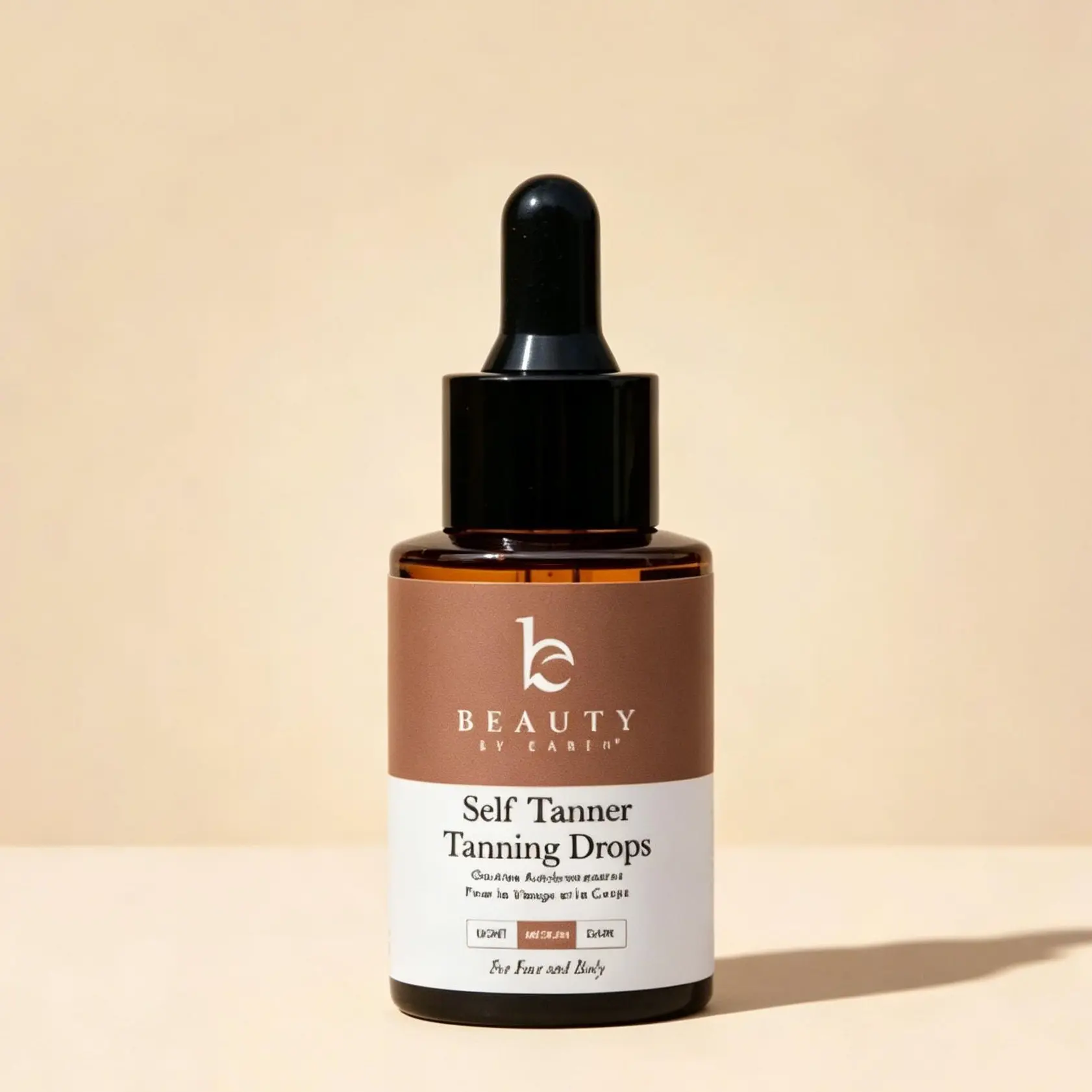 Beauty by Earth Self-Tanning Drops - The best customizable tanning drops for face and body, creating a natural golden bronze with no sun glow. Suitable for all skin types, animal-free.