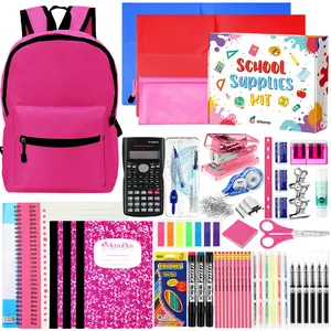 126 Pcs Christmas Middle High School Supplies Kit with Backpack for Student 7-12 Grades, School Supplies Bulk Bundle Essential Notebook Calculator for Xmas Holiday Gifts