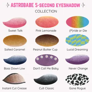 5 Second Eyeshadow Instant Makeup Press-On Application Re-Usable 10 Times Non-Toxic Cruelty-Free Sweatproof Smooth Blend Flawless Finish Fits All Eye Shapes Includes Setting Powder & Brush