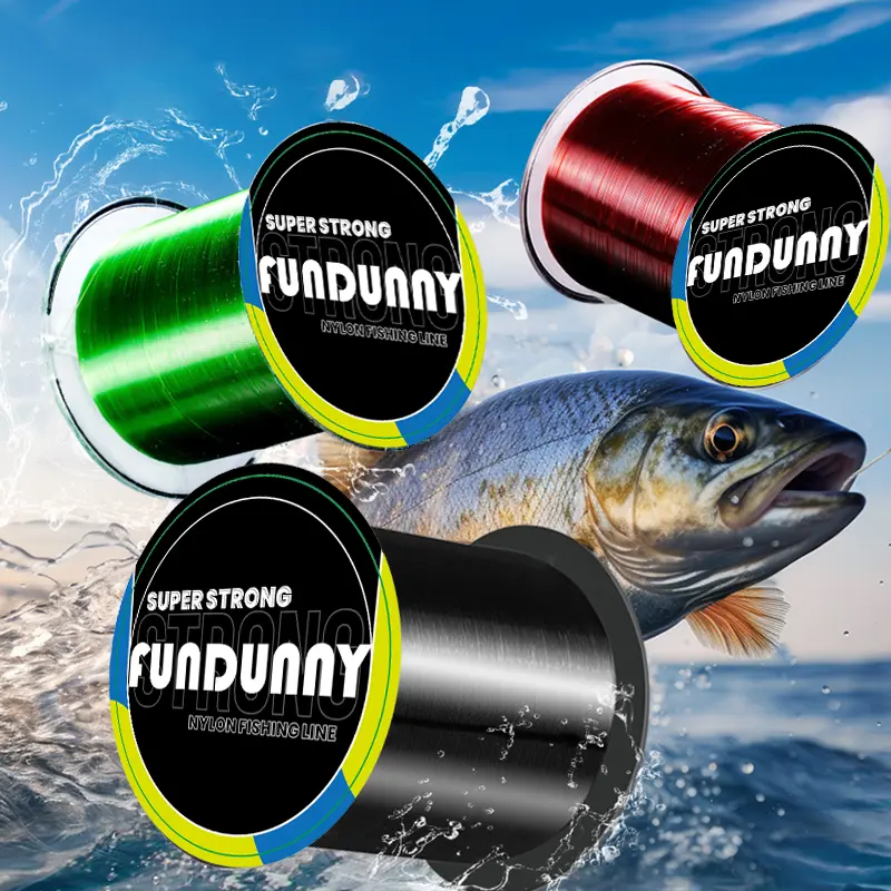 FUNDUNNY Professional Fishing Line 500m Original Nylon with Fluorocarbon Coating- Suitable for Various Saltwater and Freshwater Fishing Applications