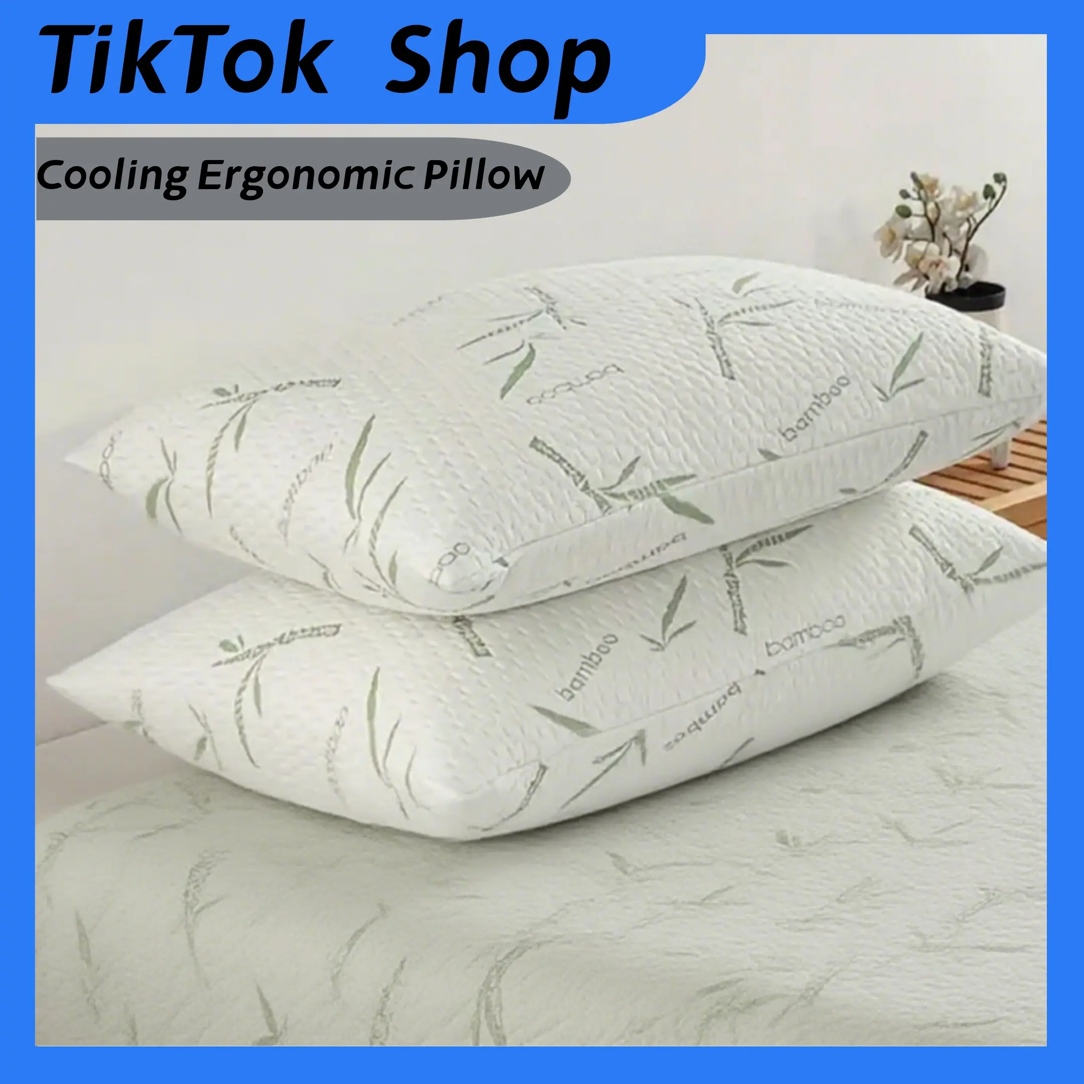 King Size  Pillows Set of 2,Bamboo Pillow for Sleeping,Hotel Quality Bed Rest Pillow with Cooling Breathable Cover King 2 Pack pillow sleep pillow elegant style coop  pillow