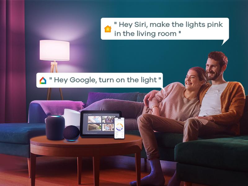 Linkind Matter Smart RGB Bulb 60W with Voice & APP Remote Control, Music Sync, Color Changing,Smart Bulbs Work with Apple Home/Siri/Google Home/Alexa