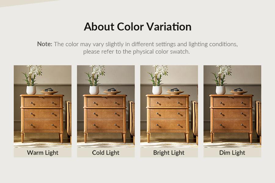 HULALA HOME Griselda Transitional 3-Drawer End Table with Hidden Compartment, Pull-Out Tray & Power Outlet  Solid Wood,Table