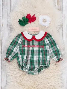 Holiday Plaid Bubble Romper