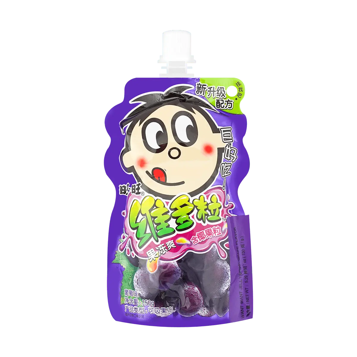 Want Want Taiwan Grape Jelly Drink 150g - Refreshing Fruit Jelly Beverage