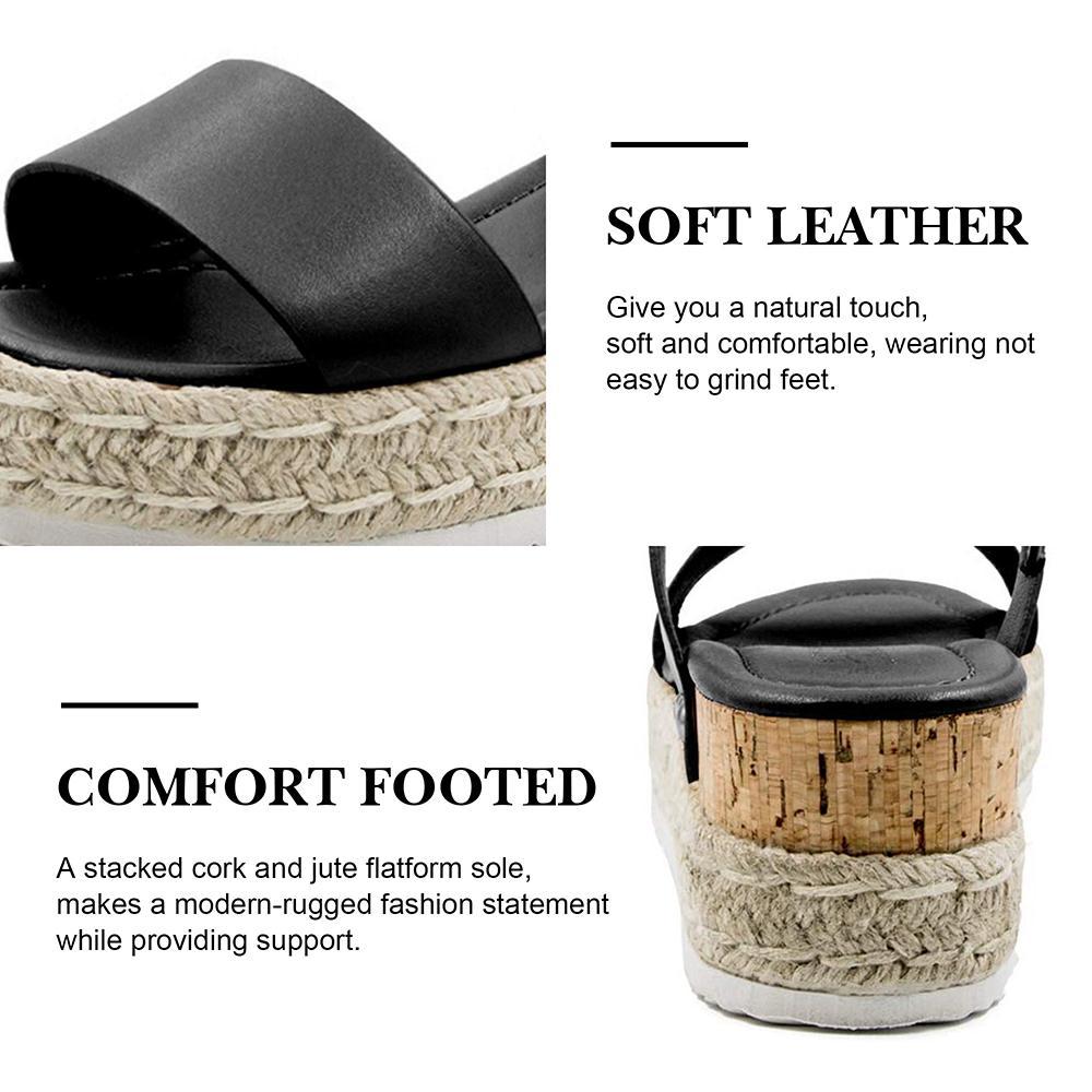 Athlefit Women's Espadrilles Sandals Ankle Strap Buckle Wedge Sandal Open Toe Studded Platform Sandals Casual Shoes Walking Shoes Flatform Footwear