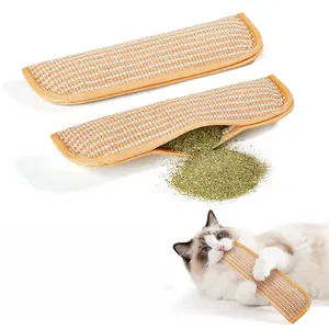 Interactive Catnip Chew Toy with [6000mg A+ Organic Catnip], Soft Sisal Material Scratching and Kicker Cat Toys for Indoor Kittens, Drives Bored Cats Crazy with Fun