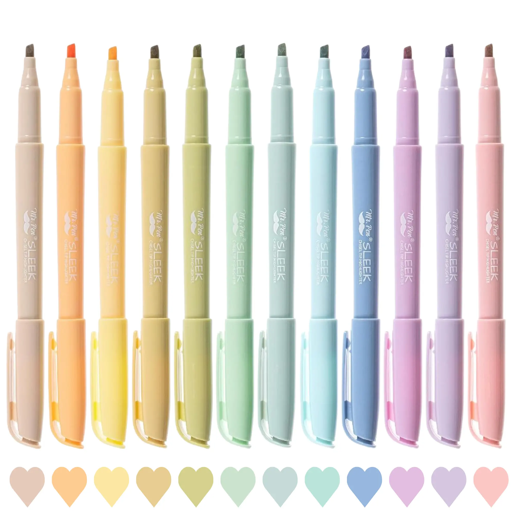 Mr. Pen Cute Chisel Tip No Bleed Bible Highlighters, 12-Pack Assorted Subtle Hues Mild Tones, Smooth Writing Colorful Stationery Supplies, Office Stationery, Christian Gifts, Back to School Essentials, Back To School Supplies, Back To School Haul, School