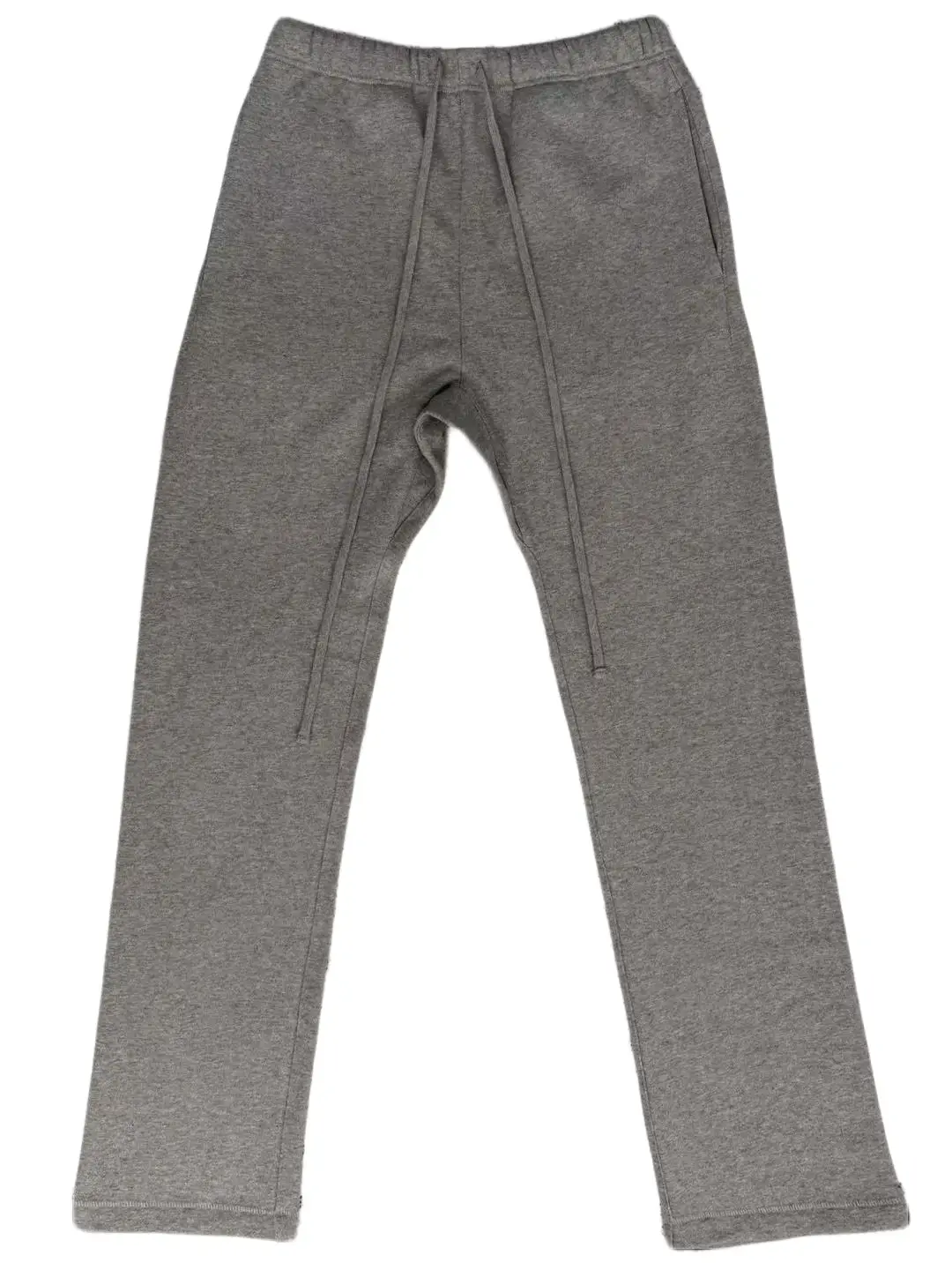 Men's Uncuffed Sweatpants Dark Gray Joggers, Casual Relaxed Fit Lounge Pants with Side Pockets & Drawstring, Casual Streetwear Loungewear for Everyday, Gym & Travel