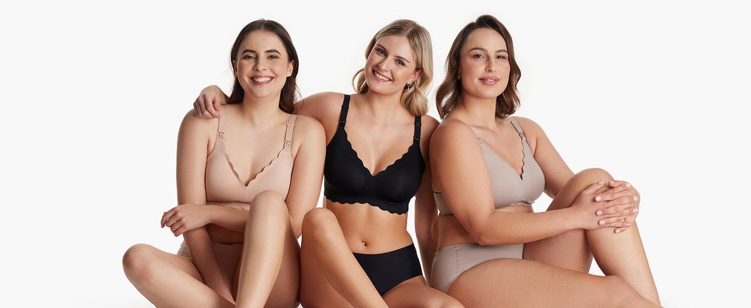 Momcozy Nursing Bras for Breastfeeding YN46 Jelly Strip Support Comfort Maternity Bra Seamless Soft Wirefree Postpartum Outfits,B Momcozy Nursing Bras for Breastfeeding YN46 Jelly Strip Support Comfort Maternity Bra Seamless Soft Wirefree Postpartum Outfits,B