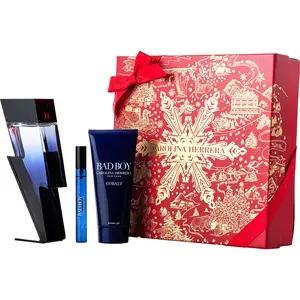 Ch Bad Boy Cobalt Set-Eau De Parfum Electrique Spray 3.4 Oz & Shower Gel 3.4 Oz & Eau De Parfum Spray 0.34 Oz Mini For Men