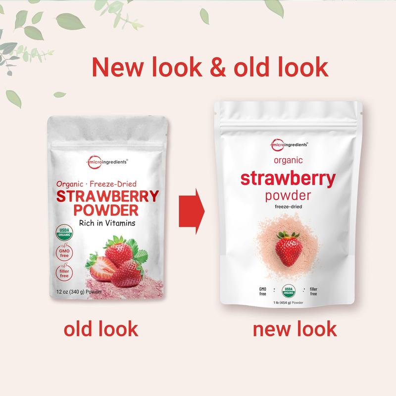 Micro Ingredients Organic Freeze-Dried Strawberry Powder 1 lb