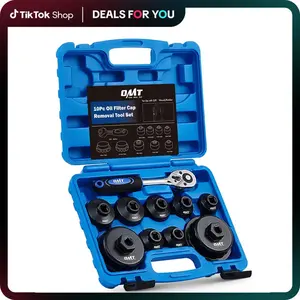 Orion Motor Tech Adjustable Oil Filter Wrench, 2pc  1/2" & 22 mm Drive Low Profile Oil Filter Cap Remover Tool, 60-80 mm & 80-105 mm Oil Filter Removal Tool, 1/2" & 22 mm Cr-V40 Steel, Automotive Repair Tools