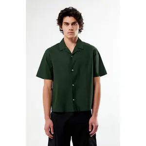 Pacsun Men's Elai GreenÂ Linen Camp Shirt