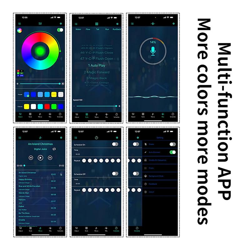 Car Interior Ambient LED Light Strip 3 Meter - Invisible USB Fiber Optic Atmosphere Lamp with APP Control