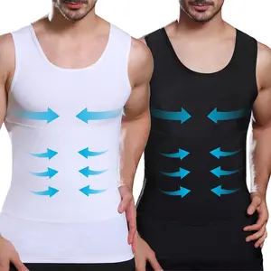 3/2/1 PACK Mens Compression Shirt, Double Compression Vest,Body Shaper Workout Tank Top, Chest Tummy Control Shapewear,Men Sleeveless Undershirts,Breathable Underwear Menswear Fitness Gym Trainer Tank Tops