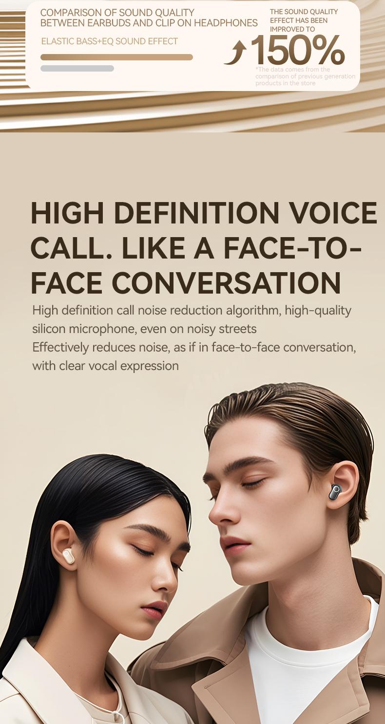 Acer OHR513 Wireless Earphone,In-ear Design Earphones with Digital Cal, LongStandby Headset for Men & Women, Audio Earbud Electronic ear headphone fast charge Black