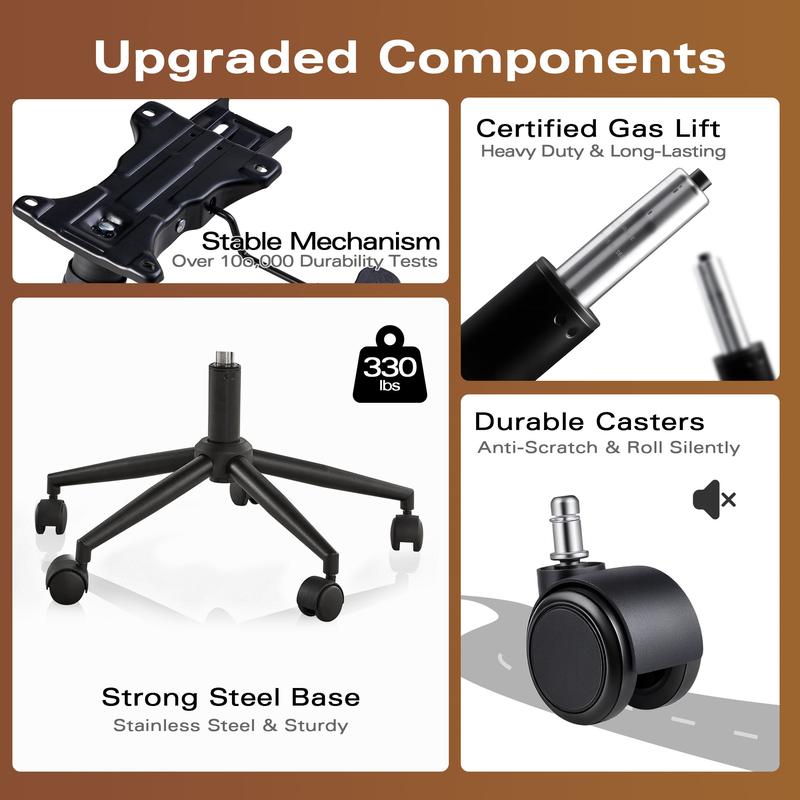 【Jumpstart Sale】Ovios Wide Curved Seat&Back Armless Home Office Chair, Adjustable-Height Desk Chair, 360° Swivel&Tilting Function, PU Fabric Stylish Walnut Task Make Up Chair for Meeing Room,Dining Room 【Jumpstart Sale】Ovios Wide Curved Seat&Back Armless Home Office Chair, Adjustable-Height Desk Chair, 360° Swivel&Tilting Function, PU Fabric Stylish Walnut Task Make Up Chair for Meeing Room,Dining Room