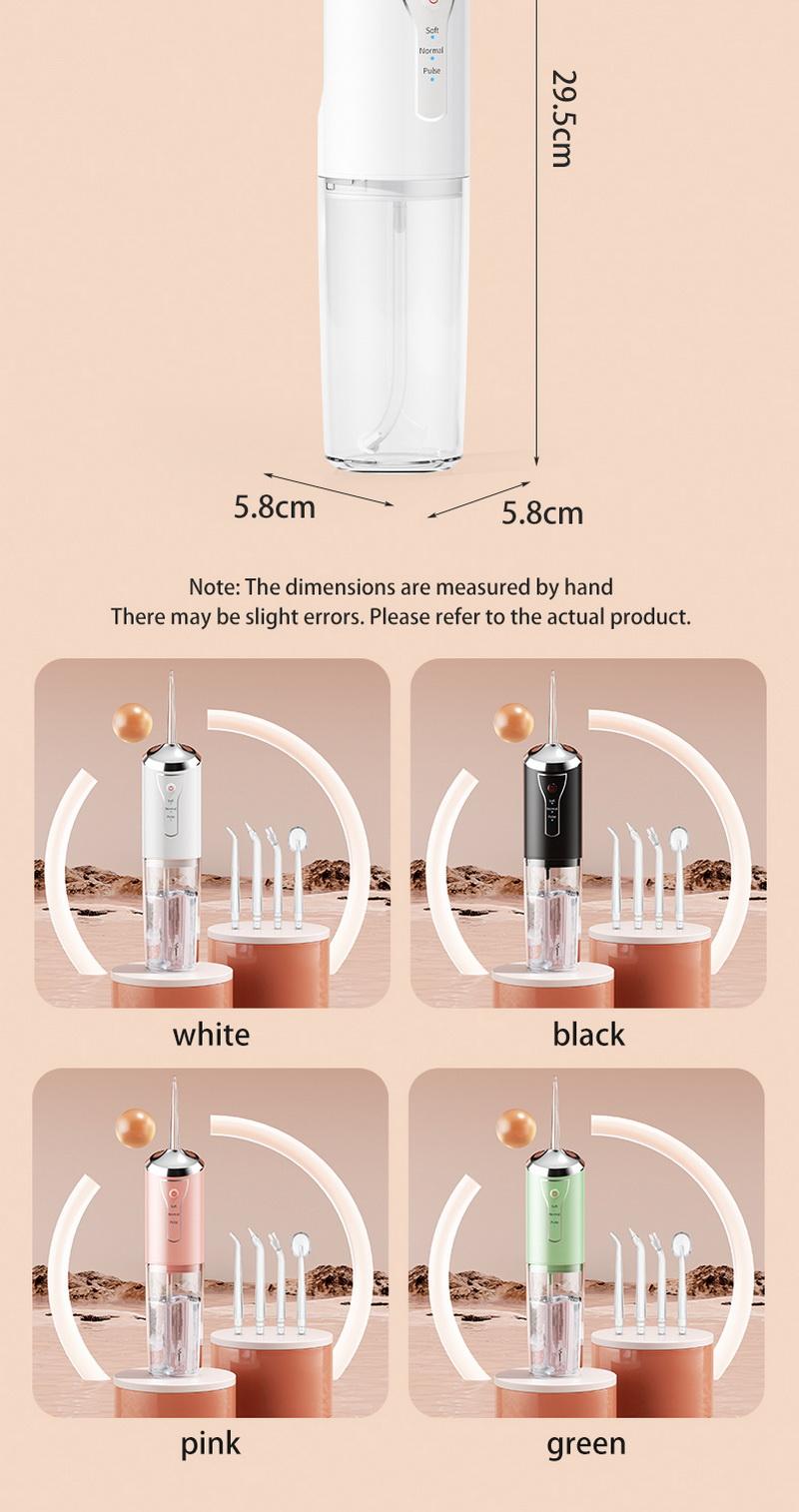 valentine gifts Rechargeable Water Flosser, Cordless DentalFlosser, Portable Oral Irrigator with 4 Counts JetTips, Waterproof Teeth Cleaner, 3 Modes Teeth~anina Toolfor Home & Travel #ToP Picks