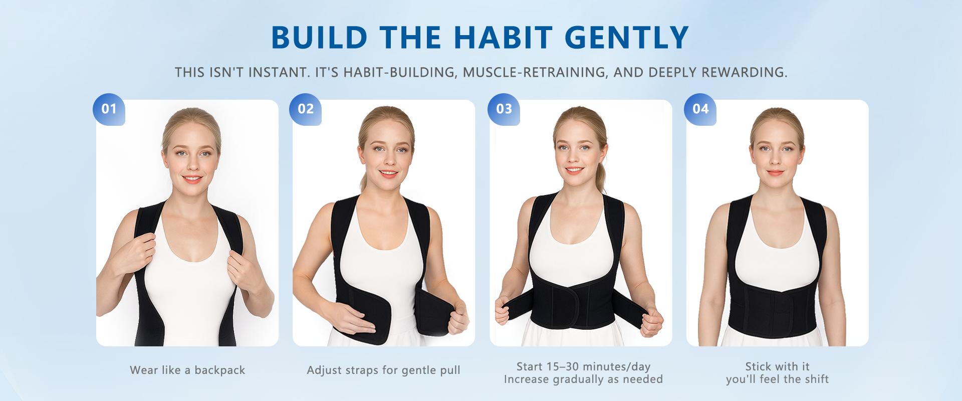 Adjustable Posture Corrector Back Brace Shoulder Straightener with Shoulder Support for Back Pain Relief for Men and Women Belts