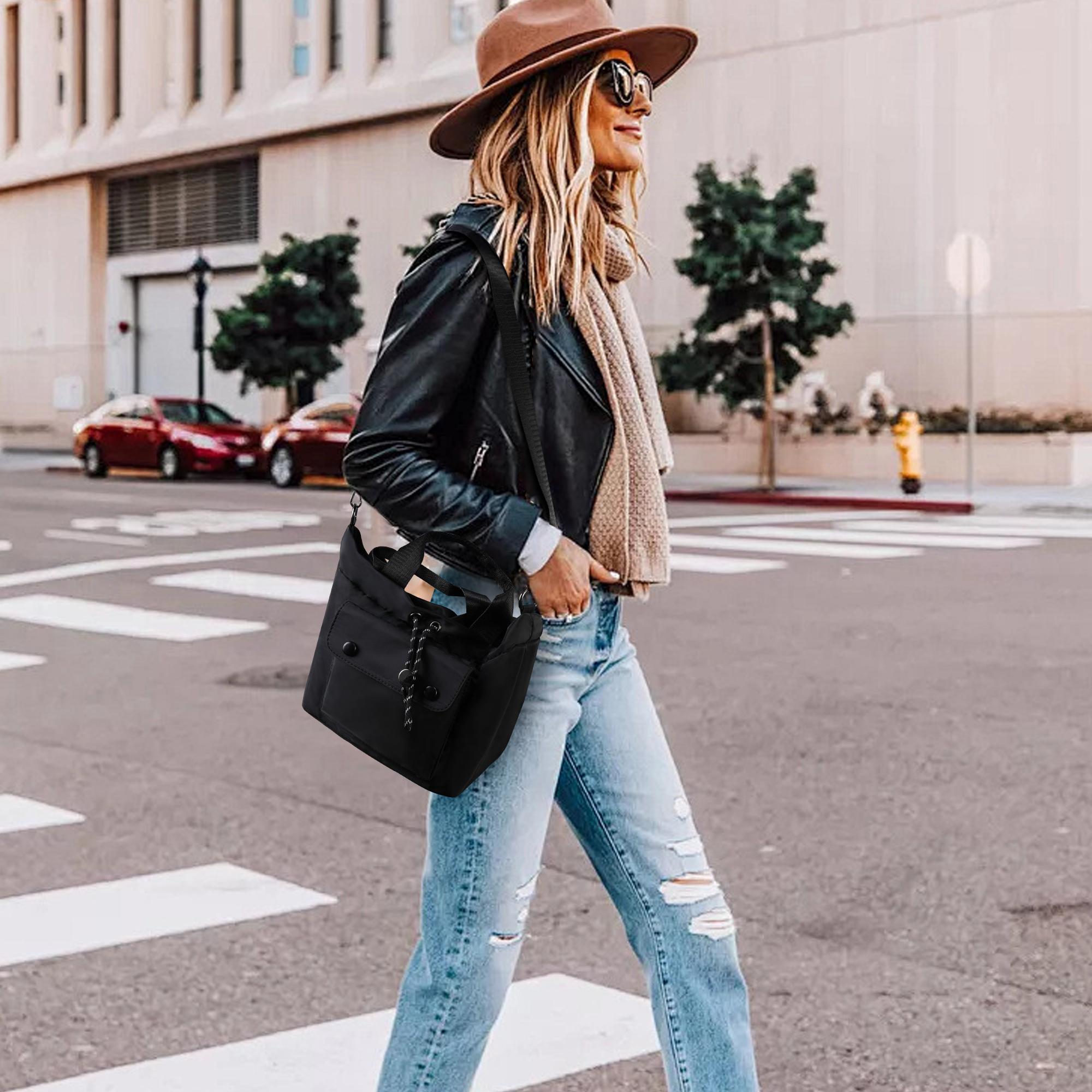 Stylish Functional Ultra Light CrossbodyBag with Multiple Pockets Adjustable Straps Durable Nylon Design for Everyday Use No Warranty